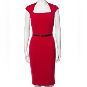 **Ted Baker Red Cap Sleeve Dress (Size 3)**